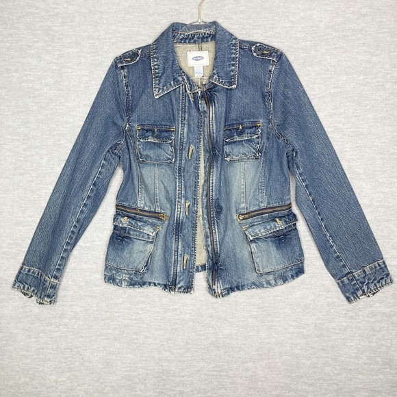 Old Navy Jackets & Coats Vintage Y2k Denim Blue Jean Utility Jacket